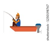 Fisherman in boat