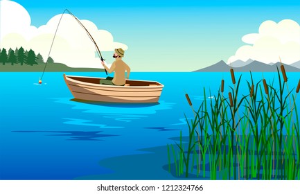 Fisherman in a boat
