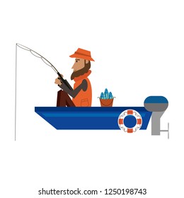 Fisherman in boat