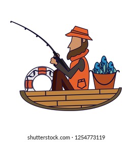 Fisherman in boat