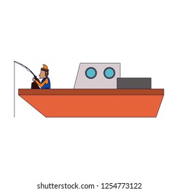 Fisherman in boat