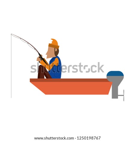 Fisherman in boat