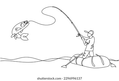 Minimalist Fish Line Art, Digital Download, Fisherman Prints