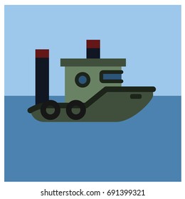 fisherman boat icon