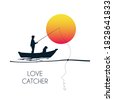 fisherman in boat silhouette