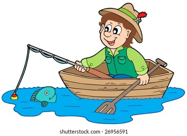 Cartoon Fishing Boat Images, Stock Photos & Vectors | Shutterstock