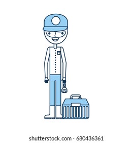 fisherman with box avatar character