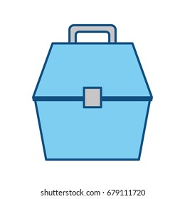 Fisherman box isolated