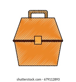 Fisherman box isolated