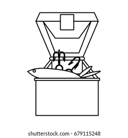 Fisherman box isolated