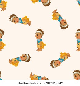fisherman cartoon ,seamless pattern