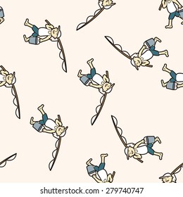 fisherman cartoon , cartoon seamless pattern background