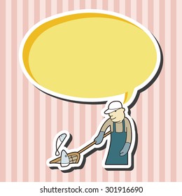 fisherman cartoon theme elements