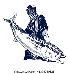 the fisherman caught the biggest fish 