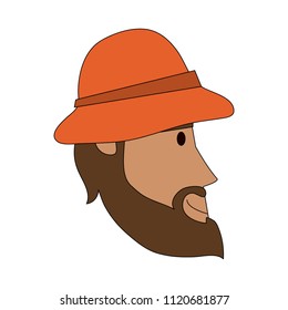 Fisherman face cartoon