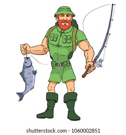 fisherman with fish