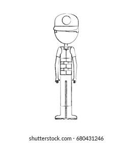 fisherman with hat avatar character
