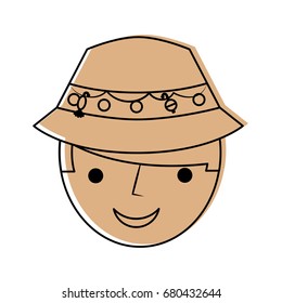 fisherman with hat avatar character