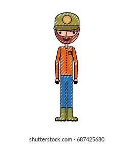 fisherman with hat avatar character