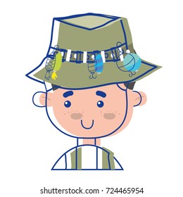 fisherman with hat design and funny sport