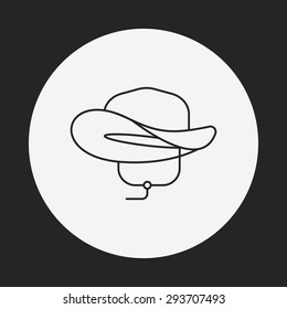 fisherman hat line icon