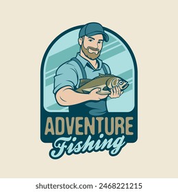 Fisherman holding freshwater monster fish