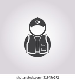 Fisherman icon. 
