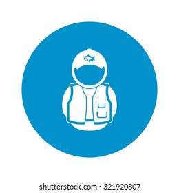 Fisherman icon. 