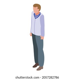 Fisherman icon. Isometric of fisherman vector icon for web design isolated on white background