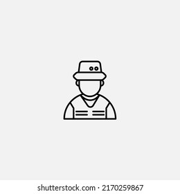 Fisherman icon sign vector,Symbol, logo illustration for web and mobile