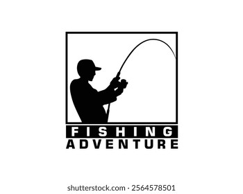 fisherman icon silhouette high vector