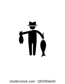 fisherman icon,vector best flat icon.