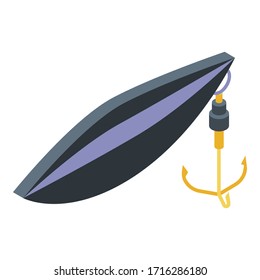 Fisherman lure icon. Isometric of fisherman lure vector icon for web design isolated on white background