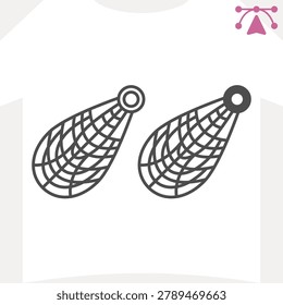 Fisherman net line and solid icon, catching, harvest concept. Vector graphics. Bounty of the ocean, fishing sign and editable stroke, outline style icon for mobile or web design