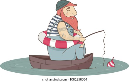 Fisherman on a boat