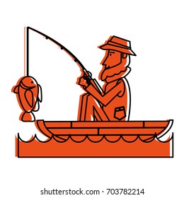 fisherman on boat icon image 