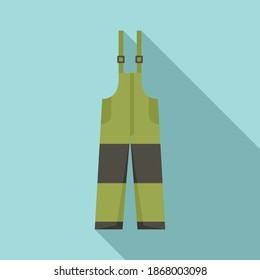 Fisherman pants icon. Flat illustration of fisherman pants vector icon for web design