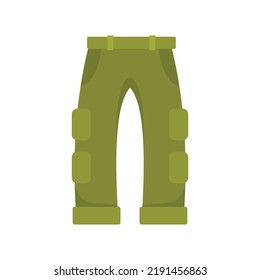 Fisherman pants icon. Flat illustration of fisherman pants vector icon isolated on white background