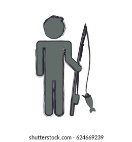 Fisherman pictogram symbol