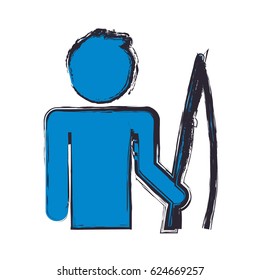 Fisherman pictogram symbol