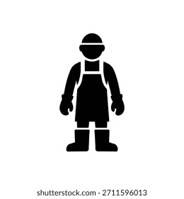 Ícone Uniforme Do Avental Protetor Do Pescador Isolado No Fundo Branco
