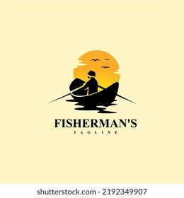 fisherman rowing boat in the hot sun