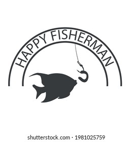 Fisherman s Day. Holiday. Icon Dedicated to all fishing professionals or amateurs. Vector