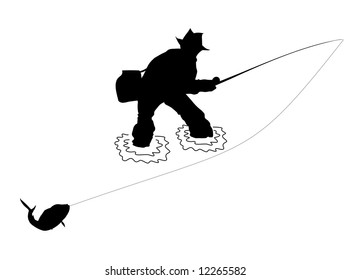 fisherman silhouette vector file