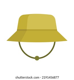 Fisherman summer cap icon. Flat illustration of fisherman summer cap vector icon isolated on white background