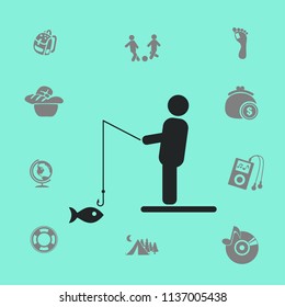 fisherman vector icon