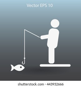 fisherman vector icon