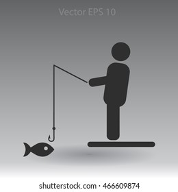 fisherman vector icon
