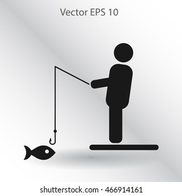fisherman vector icon