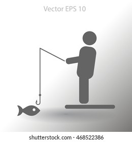 fisherman vector icon